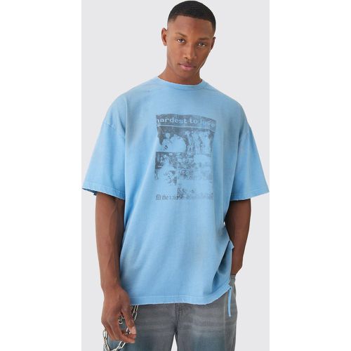 T-shirt oversize délavé premium - S - Boohooman - Modalova