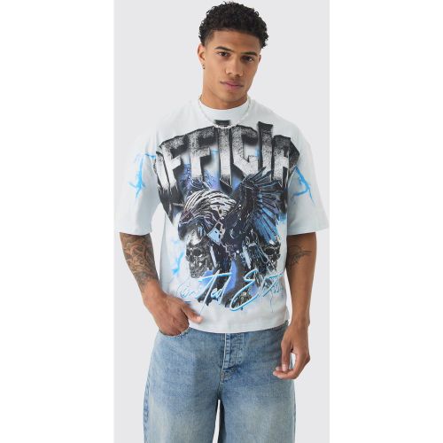 T-shirt oversize à col montant - Official - S - Boohooman - Modalova