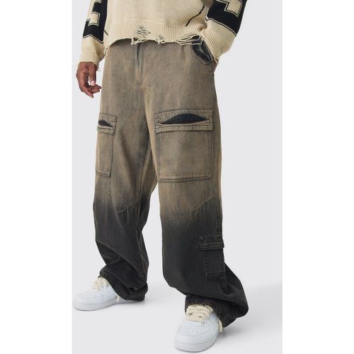 Grande taille - Jean baggy surteint à poches multiples homme - 38 - Boohooman - Modalova