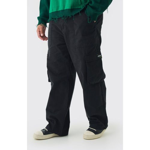 Grande taille - Pantalon cargo large à taille fixe - 38 - Boohooman - Modalova