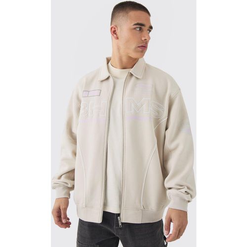 Bomber universitaire oversize à broderie homme - XL - Boohooman - Modalova