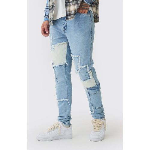 Tall - Jean cargo patchwork - 30 - Boohooman - Modalova