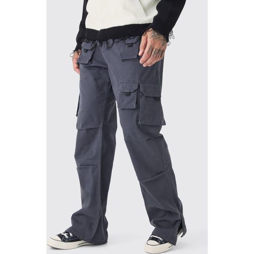 Tall - Pantalon cargo large fendu - S - Boohooman - Modalova