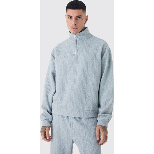 Tall - Sweat oversize à col zippé montant - S - Boohooman - Modalova