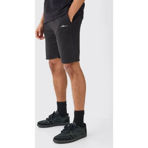 Short large mi-long à logo signature - MAN - S - Boohooman - Modalova