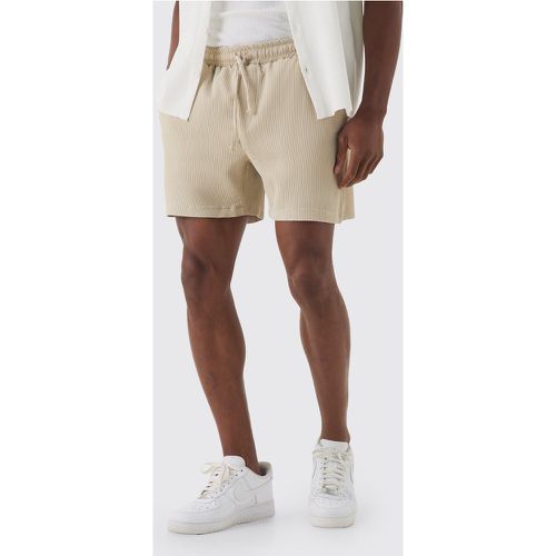 Short plissé en maille - L - Boohooman - Modalova