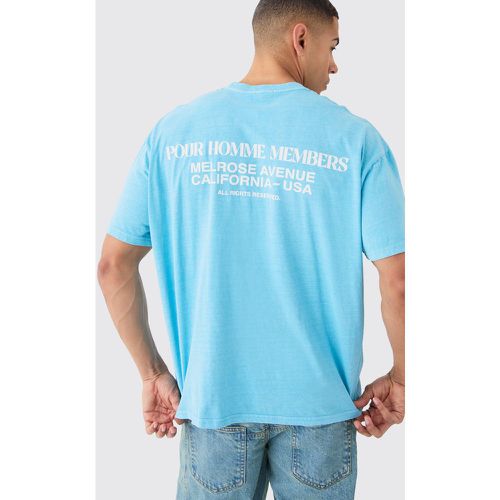 T-shirt oversize surteint imprimé - L - Boohooman - Modalova