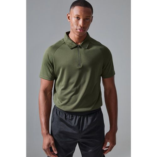 Polo de golf zippé - MAN Active - XS - Boohooman - Modalova