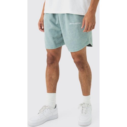 Short de volley large délavé - L - Boohooman - Modalova