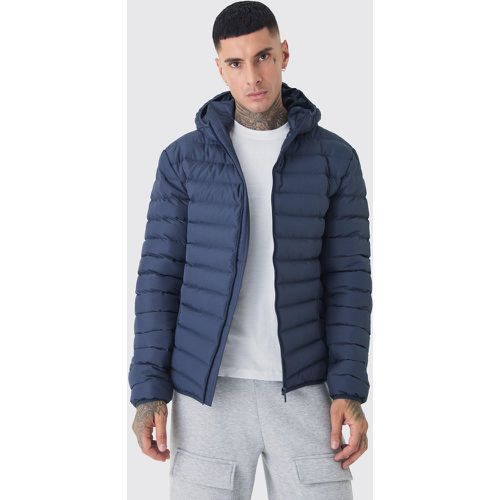 Tall - Doudoune zippée en marine - S - Boohooman - Modalova