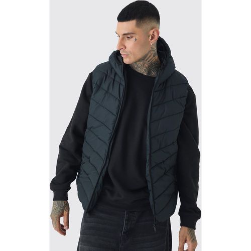 Tall - Veste sans manches zippée en - S - Boohooman - Modalova