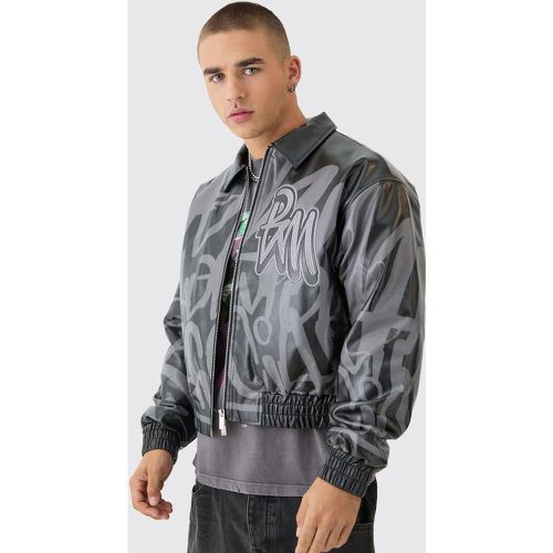 Bomber oversize à imprimé BM homme - S - Boohooman - Modalova