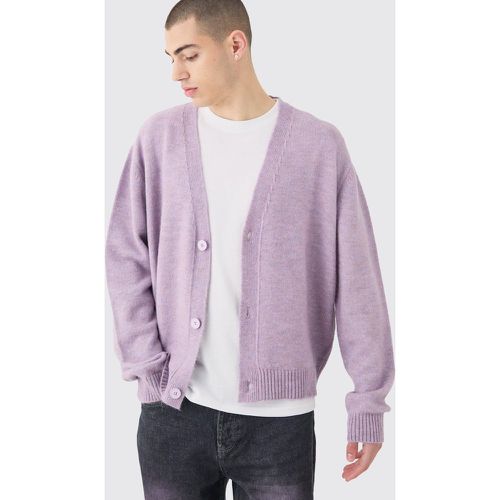 Cardigan oversize en maille brossée - L - Boohooman - Modalova