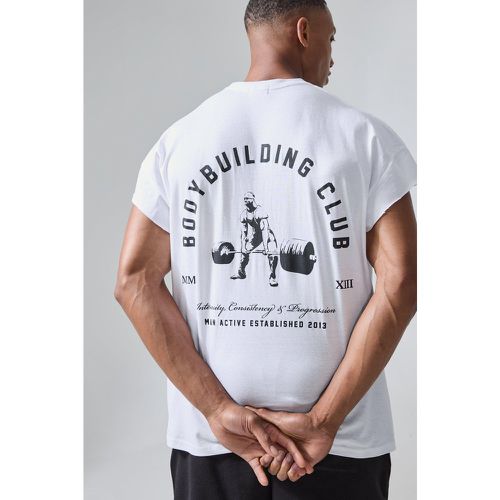 Man Active Oversized Body Building Cut Off T-shirt - Boohooman - Modalova
