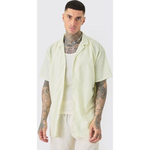 Tall - Chemise oversize en lin - M - Boohooman - Modalova