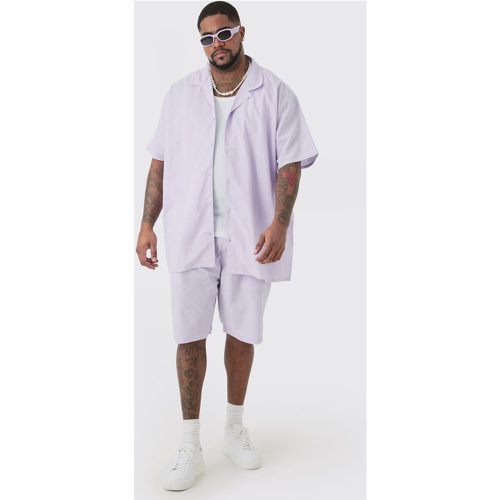 Grande taille - Ensemble avec chemise oversize et short homme - XXXL - Boohooman - Modalova