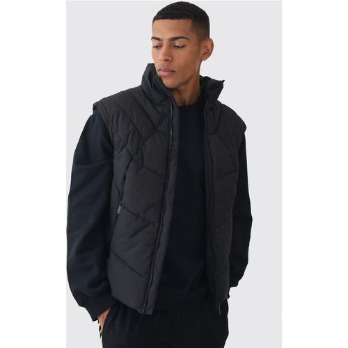 Veste sans manches à col montant - S - Boohooman - Modalova