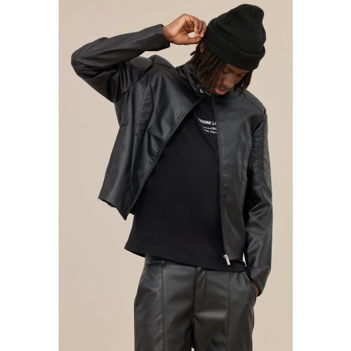 Veste biker à empiècements contrastants homme - L - Boohooman - Modalova