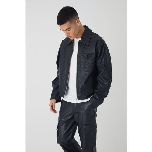 Bomber oversize texturé homme - S - Boohooman - Modalova