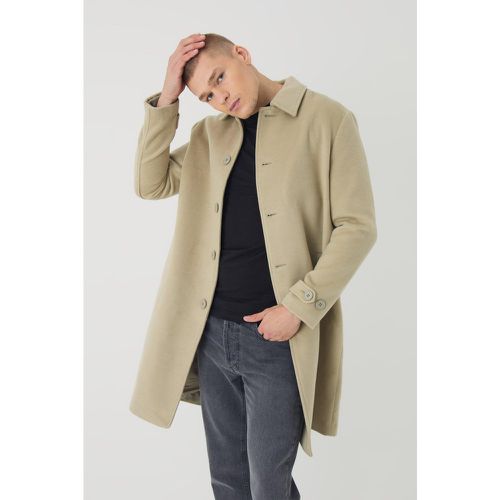 Manteau uni en sauge - S - Boohooman - Modalova