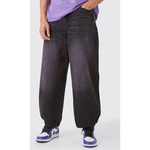 Purple Tinted Black Denim Parachute Jeans - - 28R - Boohooman - Modalova