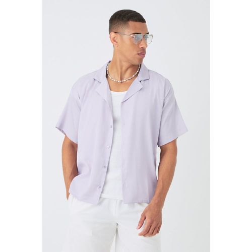 Chemise ample satinée à manches courtes - S - Boohooman - Modalova