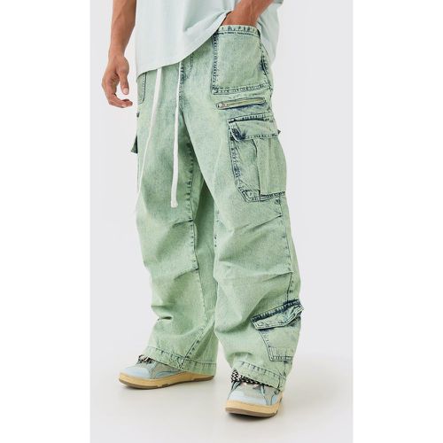 Jean cargo parachute à taille élastiquée homme - 28R - Boohooman - Modalova