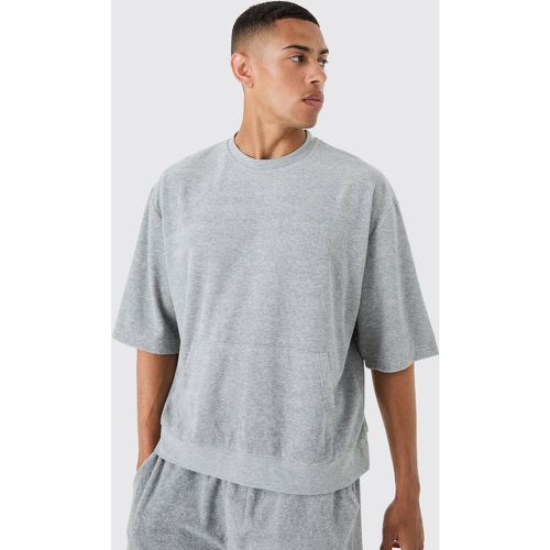 Short Sleeve Oversized Boxy Towelling Sweatshirt - Boohooman - Modalova