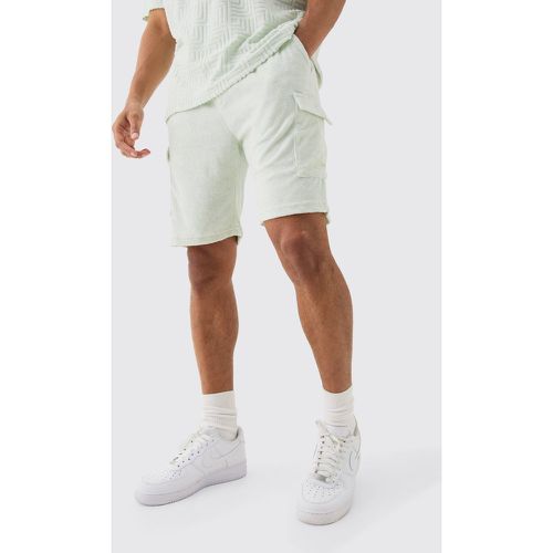 Short cargo large en tissu éponge - S - Boohooman - Modalova