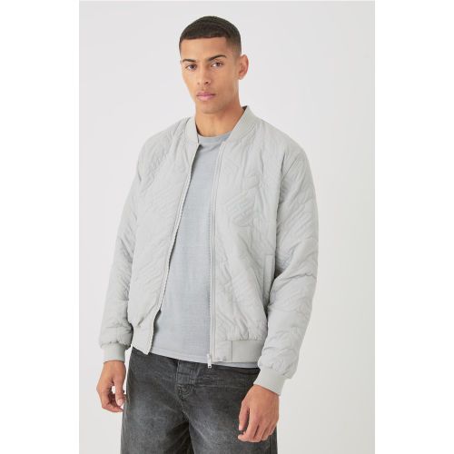 Bomber matelassé à imprimé gothique homme - XL - Boohooman - Modalova