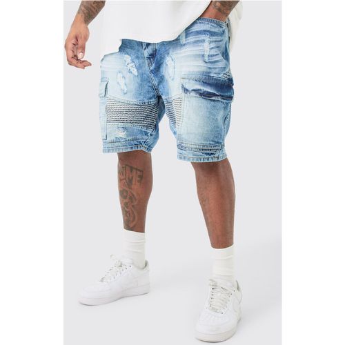 Grande taille - Short biker droit - 46 - Boohooman - Modalova