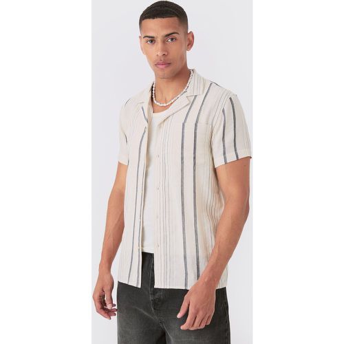 Chemise texturée à manches courtes - M - Boohooman - Modalova