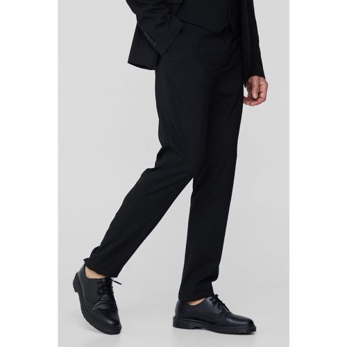 Tall Essential Slim Fit Suit Trouser In Black - Boohooman - Modalova