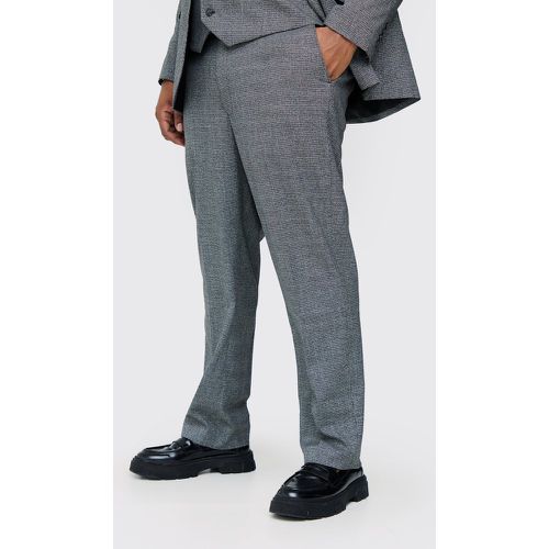 Grande taille - Pantalon de costume droit à motif pied-de-poule - 38 - Boohooman - Modalova