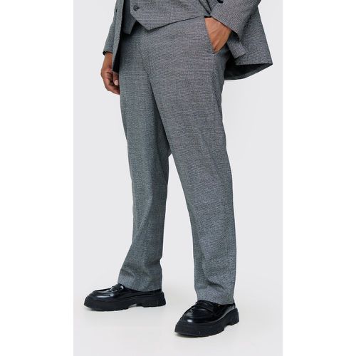 Plus Mini Dogtooth Regular Fit Suit Trouser - Boohooman - Modalova