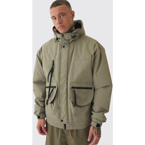 Tall - Parka technique à capuche homme - S - Boohooman - Modalova