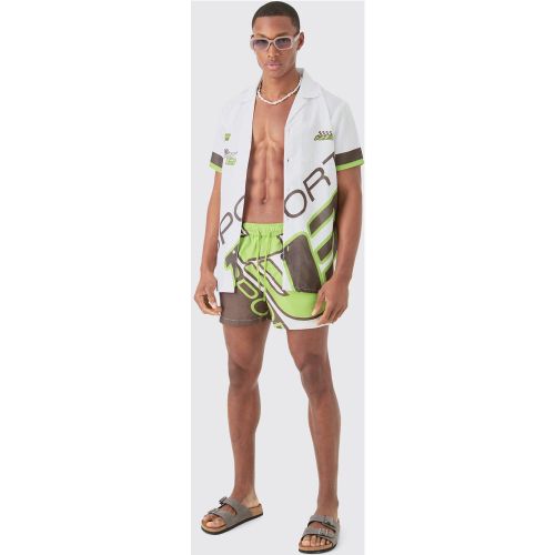 Ensemble avec chemise et short de bain - XL - Boohooman - Modalova