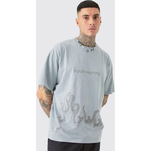 Tall - T-shirt oversize imprimé - S - Boohooman - Modalova