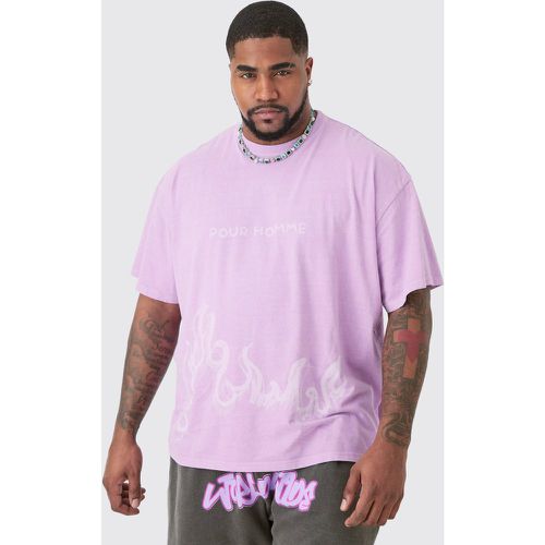 Grande taille - T-shirt oversize imprimé - XXXL - Boohooman - Modalova