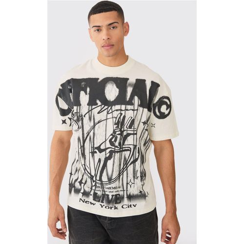 T-shirt oversize à coutures apparentes - XS - Boohooman - Modalova