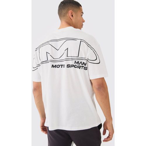 Oversized Over Seams Moto Sport T-shirt - Boohooman - Modalova