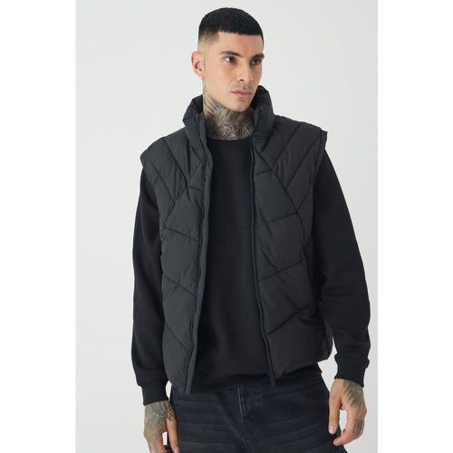 Tall - Veste sans manches à col montant - S - Boohooman - Modalova