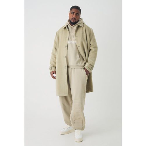 Grande taille - Manteau droit en sauge - XXXL - Boohooman - Modalova