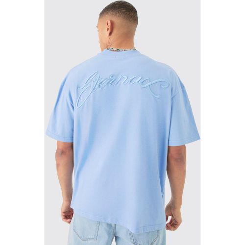 T-shirt oversize à col montant et slogan - S - Boohooman - Modalova