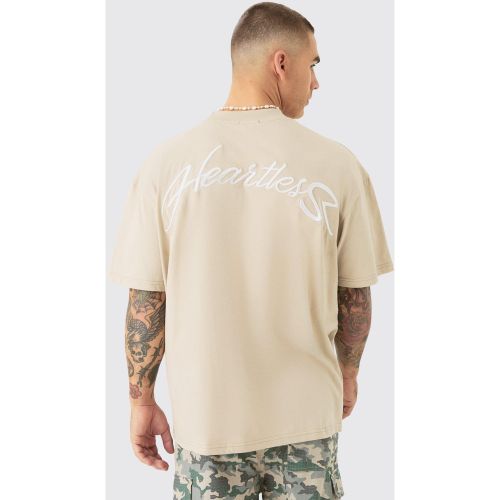 T-shirt oversize à col montant et slogan - S - Boohooman - Modalova