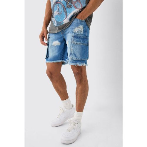 Short en jean à poches cargo - 32 - Boohooman - Modalova