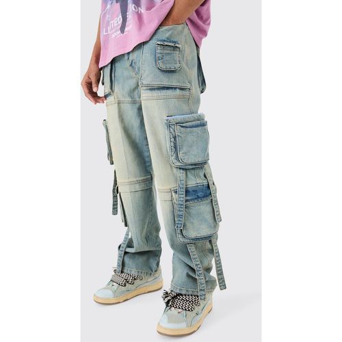 Jean baggy cargo à poches multiples homme - 28R - Boohooman - Modalova