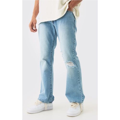 Jean flare large délavé déchiré - 28R - Boohooman - Modalova