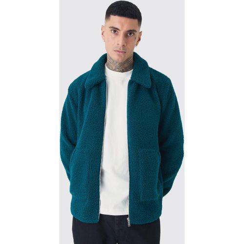 Tall - Veste Harrington en polaire - S - Boohooman - Modalova