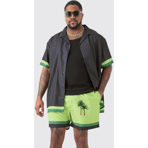 Grande taille - Ensemble avec chemise oversize et short homme - XXXL - Boohooman - Modalova